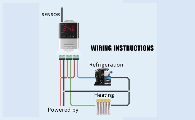 Intelligent Termostat DTC-1200 AC 110V 220V Temperaturkontroll LED med Avsläsningskabel