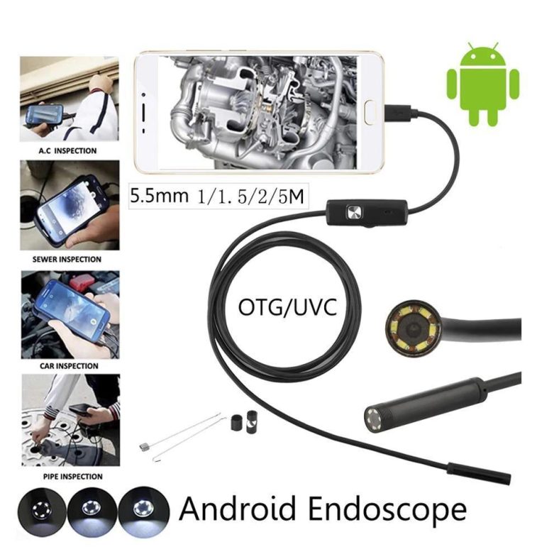 3.5 m USB Endoskop Kamera Vattentät IP68 Flexibel Android / PC
