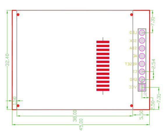 1.44 Tums SPI TFT LCD Skärm ILI9163 128 x 128 för Arduino